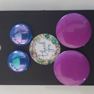 Boutique Vintage 2 Pair Circle Earrings Purple Shades Retro Looking